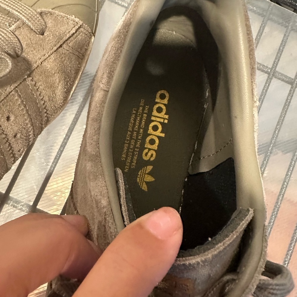 Adidas La Marque Men's Khaki Suede Sneakers - Picture 6 of 9